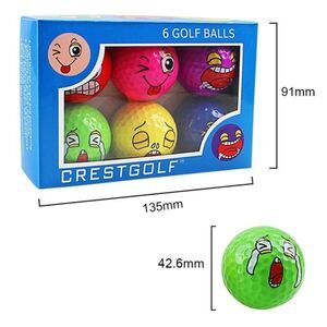 CRESTGOLF Novelty Funny Golf Balls Practice Golf Balls for Course Game, Practice